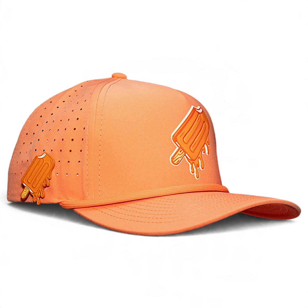 Orange Dream Golf Hat | Snapback Cap | Built-in Magnetic Ball Marker Holder + Marker Included | Adjustable