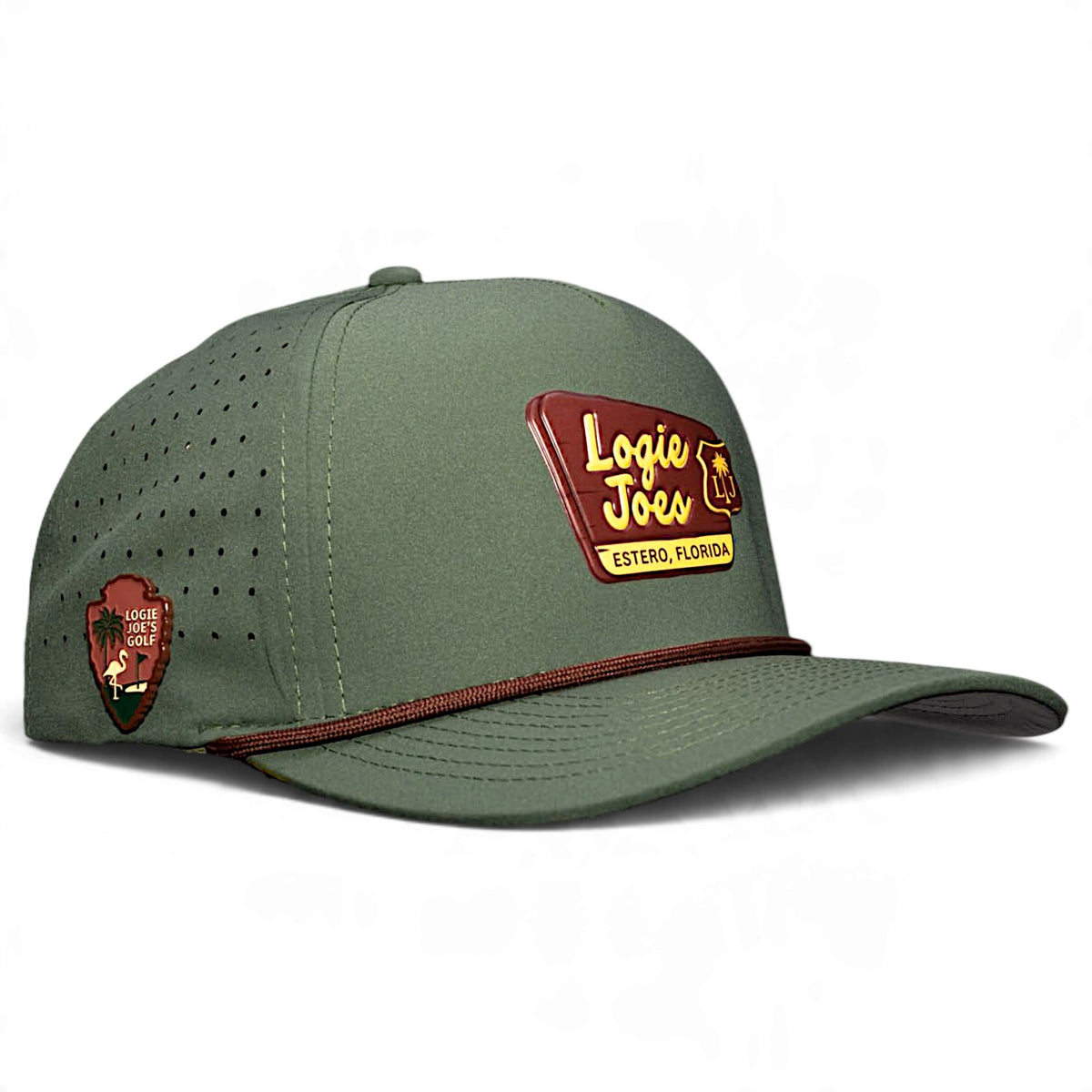 Estero Outpost Golf Hat | Snapback Cap | Built-in Magnetic Ball Marker Holder + Marker Included | Adjustable | Parks & Recreation