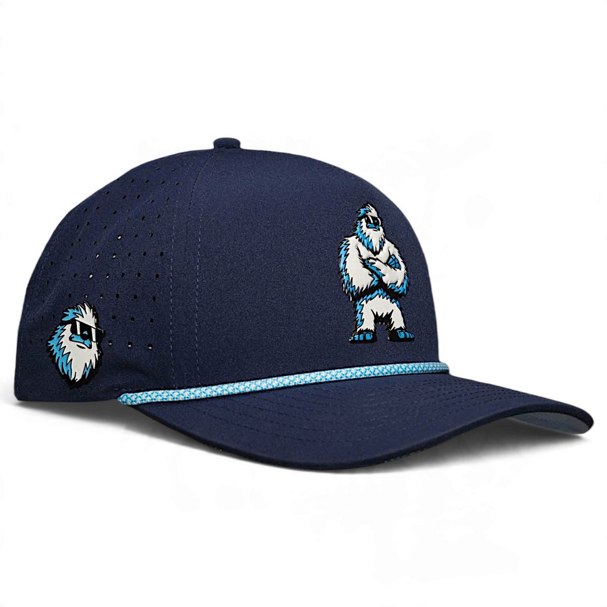 Zero Chill Yeti Golf Hat | Snapback Cap | Built-in Magnetic Ball Marker Holder + Marker Included | Adjustable Navy Abominable Snowman