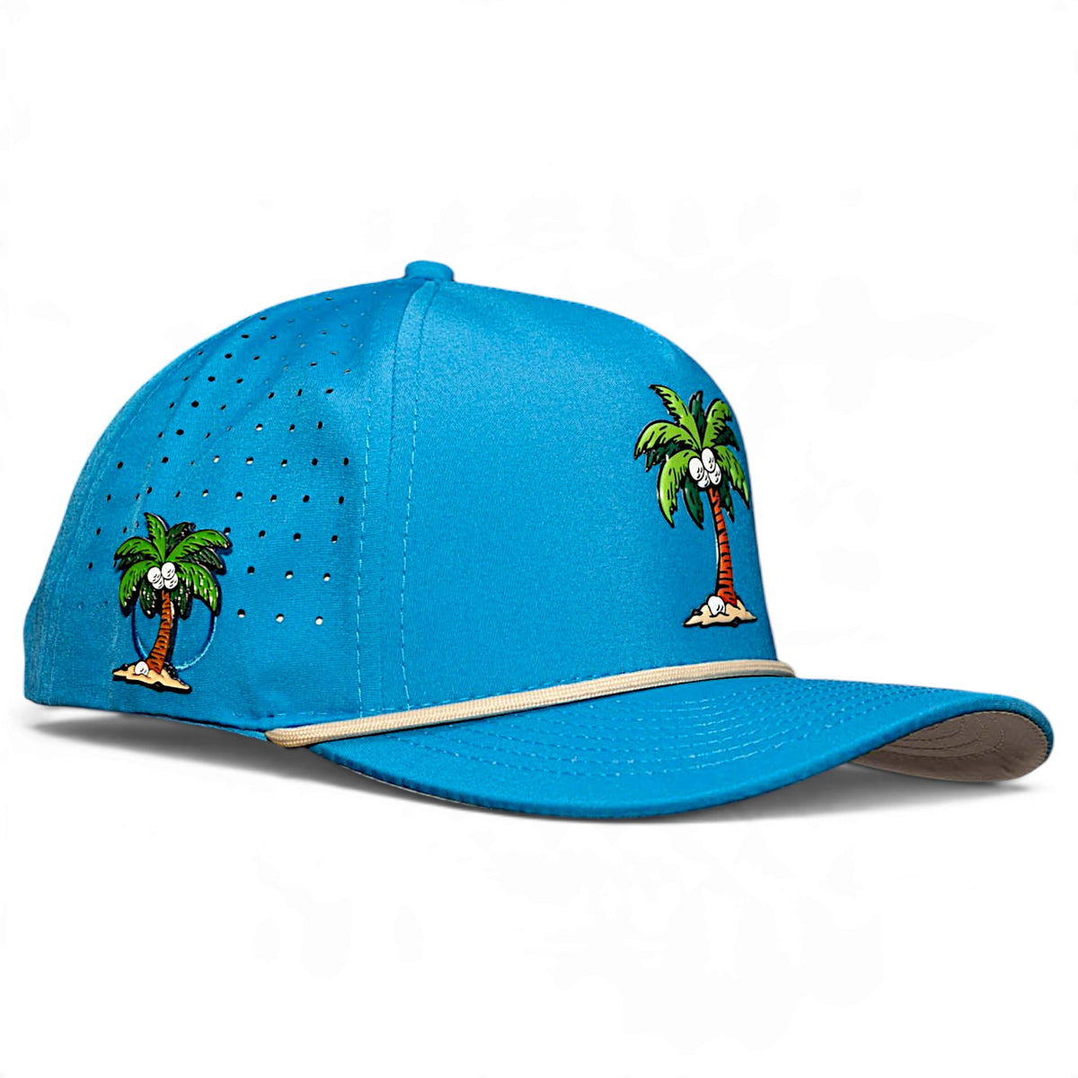 Fairway Palms Golf Hat | Snapback Cap | Built-in Magnetic Ball Marker Holder + Marker Included | Adjustable | One Size