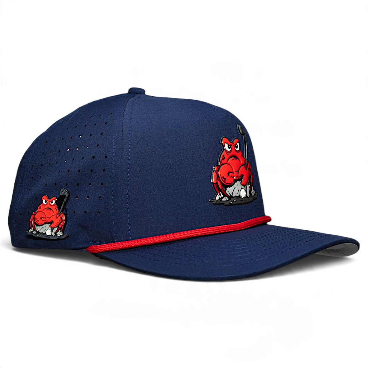 Crab Trap Golf Hat | Snapback Cap | Built-in Magnetic Ball Marker Holder + Marker Included | Adjustable | One Size