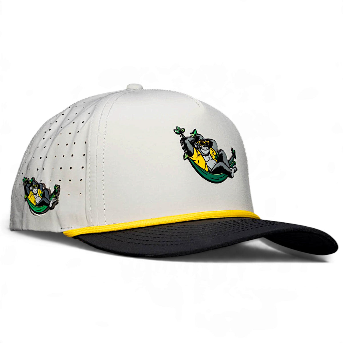 Banana Hammock Golf Hat | Snapback Cap | Built-in Magnetic Ball Marker Holder + Marker Included | Adjustable | One Size