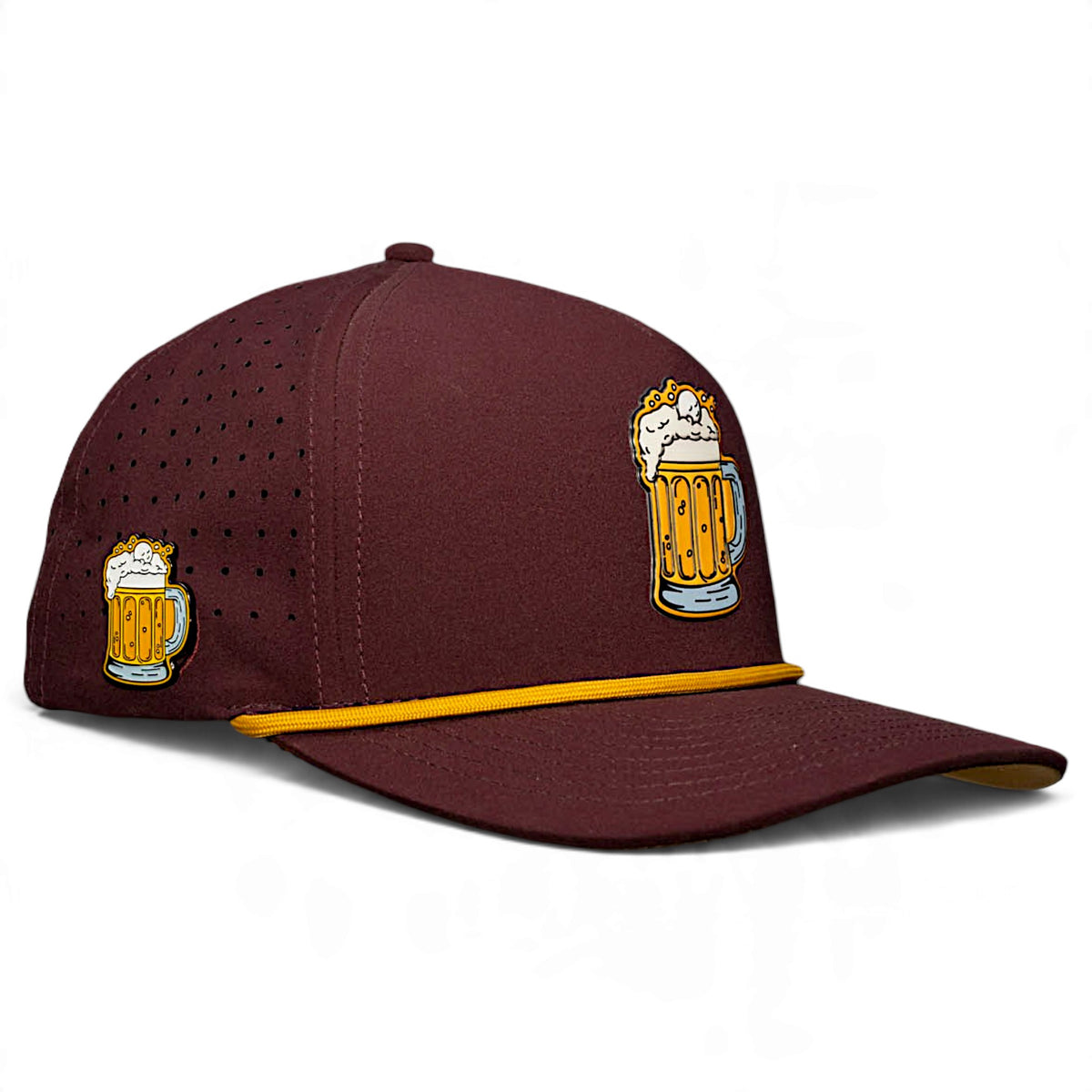 Cold One Golf Hat | Snapback Cap | Built-in Magnetic Ball Marker Holder + Marker Included | Adjustable | One Size