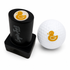 The Rubber Duck Golf Ball Stamp features quick-dry ink for easy ball identification and a fun yellow duck design, making it a unique and practical golf gift for any golfer.