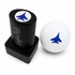 The Jet Blue Golf Ball Stamp lets you mark your golf ball with a unique blue jet silhouette, featuring quick-dry ink for easy identification. This fun golf gift is perfect for adding a personal touch on the course.