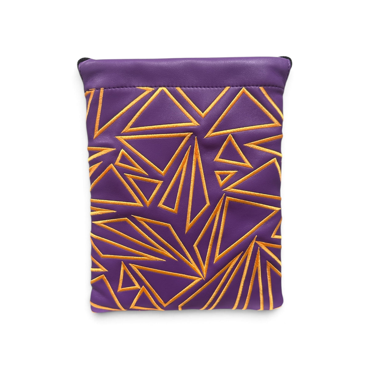 Logie Joe’s Golf Valuables Pouch | Embroidered Golf Accessory Bag for Phone, Wallet, Keys & Personal Items | Purple/Orange