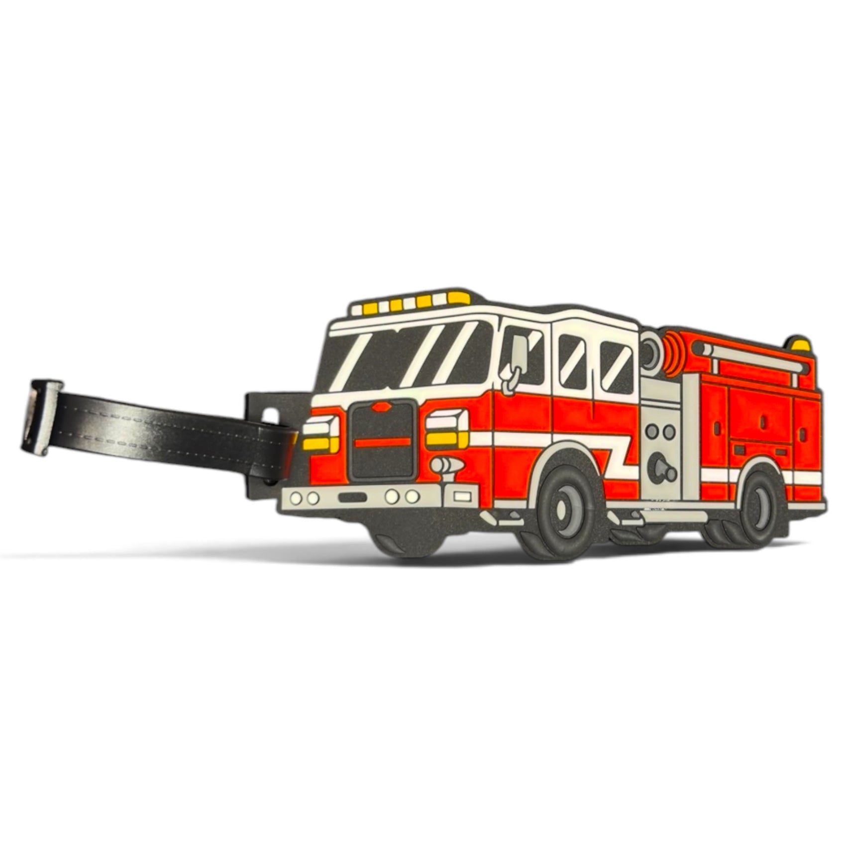 Fire Truck Clip-On Tag | Multi-Use Bag Tag, Travel Tag, Golf Accessory