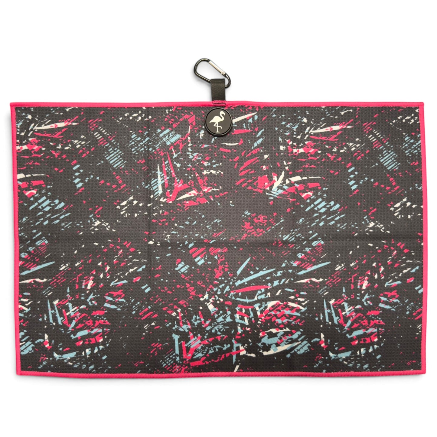 Shadow Palms Golf Towel | 24” x 16” Microfiber Towel | Magnetic Clip & Carabiner | Premium Golf Accessory