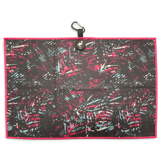 Shadow Palms Golf Towel | 24” x 16” Microfiber Towel | Magnetic Clip & Carabiner | Premium Golf Accessory