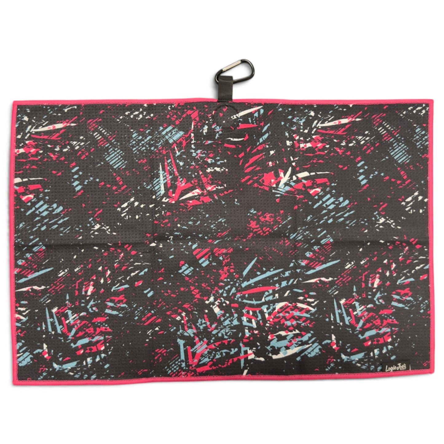 Shadow Palms Golf Towel | 24” x 16” Microfiber Towel | Magnetic Clip & Carabiner | Premium Golf Accessory