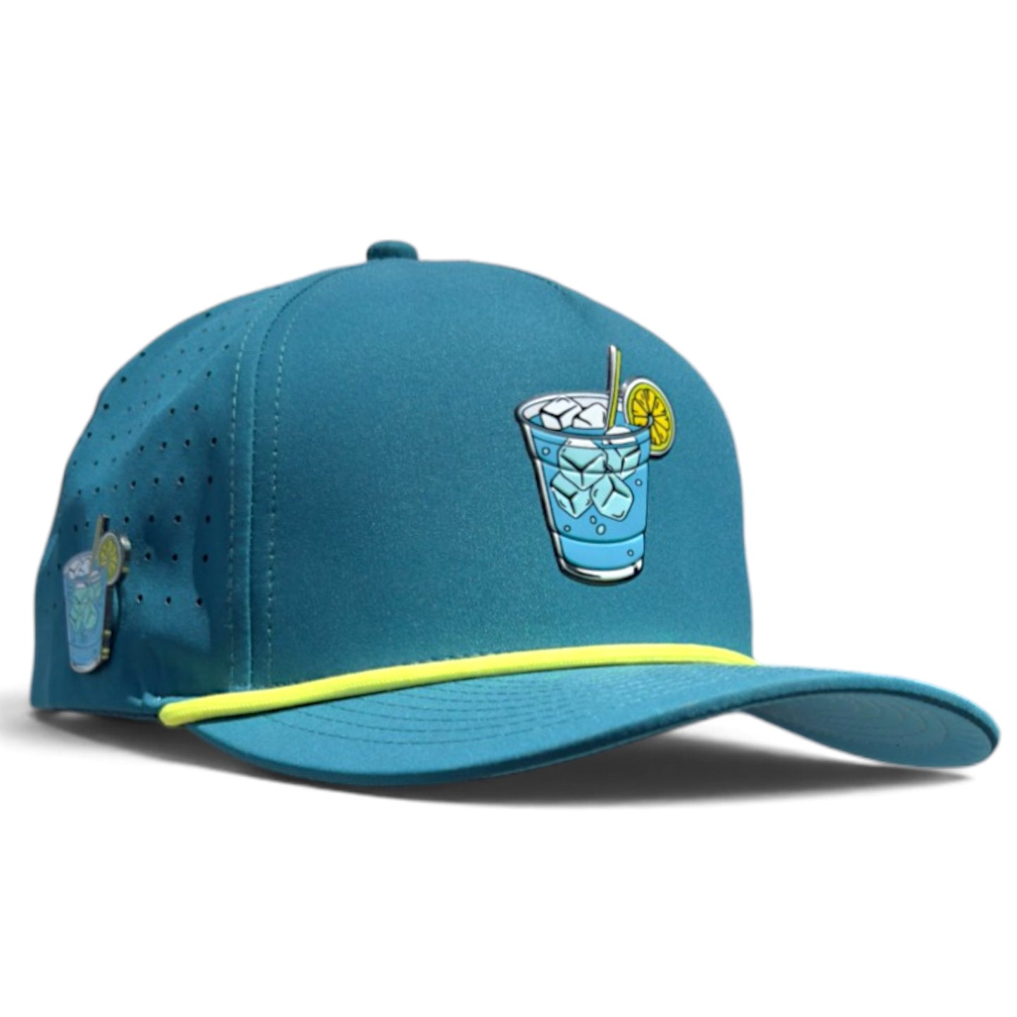Water Hazard Golf Hat | Snapback Cap | Built-in Magnetic Ball Marker Holder + Marker Included | Adjustable