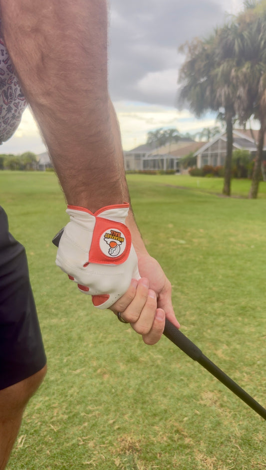 Breakfast Ball Cabretta Leather Golf Glove | Premium Golf Glove with Magnetic Ball Marker | Left & Right Hand | Standard & Cadet Sizes