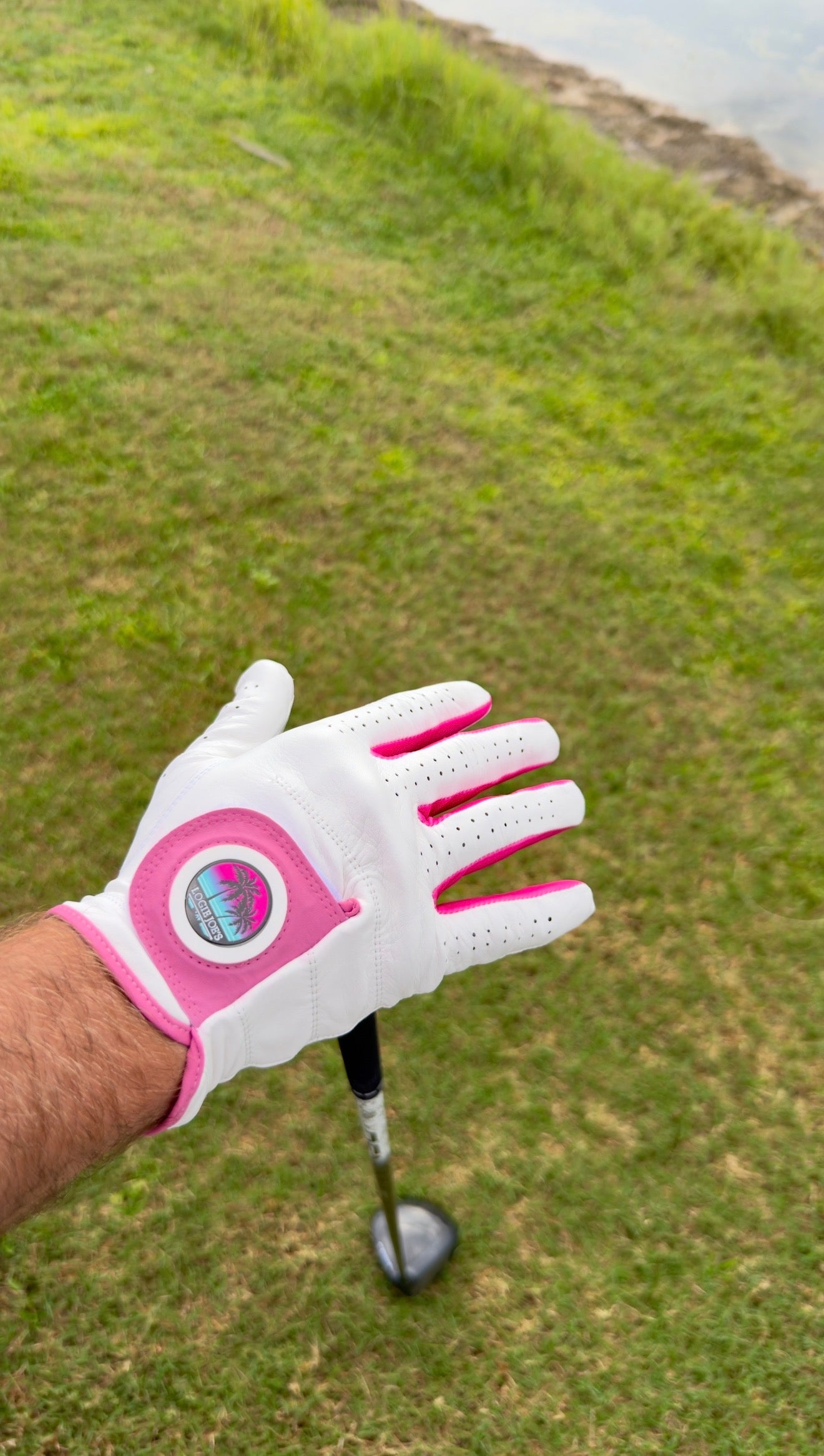 Logie Joe's Cabretta Leather Golf Glove | Premium Golf Glove with Magnetic Ball Marker | Left & Right Hand | Standard & Cadet Sizes
