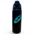 The Hydration Bottle – Shark Bite is a 32oz insulated stainless steel bottle with a flip straw lid and handle. It features a black body and a turquoise-and-black shark logo with a lightning bolt motif, set on a plain white background. Perfect for any adventure.