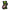 A cartoon green alien holds a pink and white golf bag with clubs, standing on a black background, ready to tee off on the Alien Caddy | Golf Shop Mat | Cart Accessory.