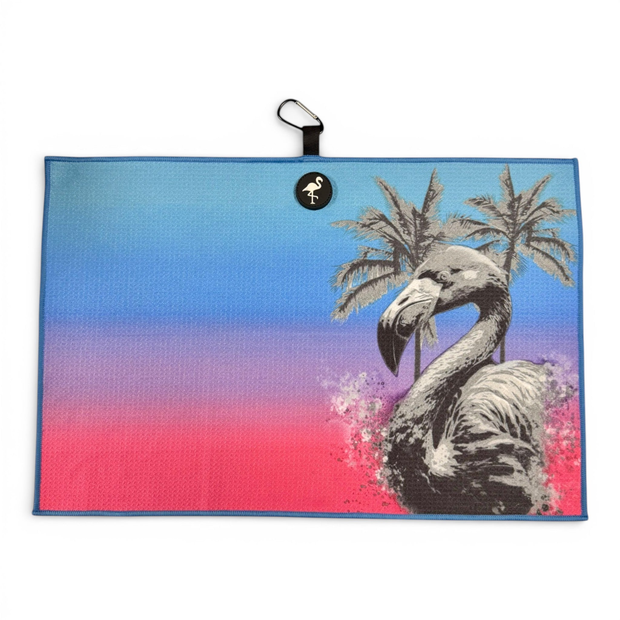 Flamingo Palm Golf Towel | Premium Double-Sided Microfiber | Heavy