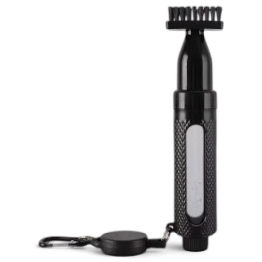 Logie Joe's Club Scrub Brush | Refillable Golf Club Cleaner | Retractable Clip, Strong Bristles & Golf Bag Attachment