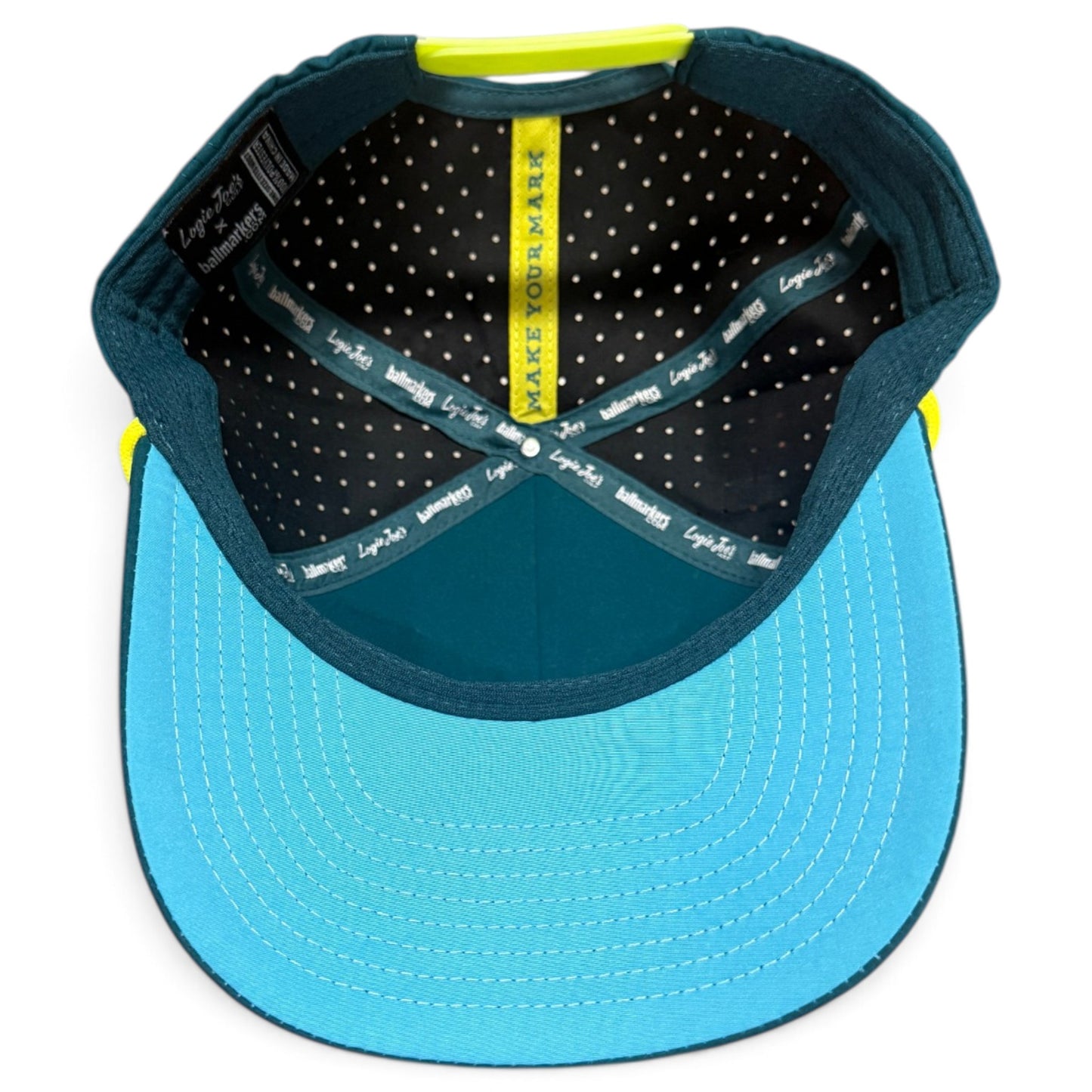 Water Hazard Golf Hat | Snapback Cap | Built-in Magnetic Ball Marker Holder + Marker Included | Adjustable