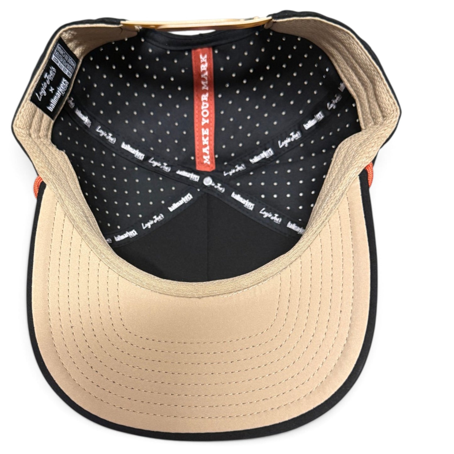 Outlaw Golf Hat | Snapback Cap | Built-in Magnetic Ball Marker Holder + Marker Included | Adjustable | Bull Skull