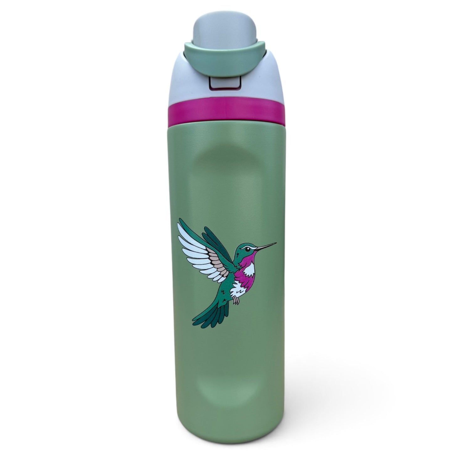 Humming Bird Hydration Bottle | 24oz Insulated Stainless Steel | Flip Straw Lid w/ Handle