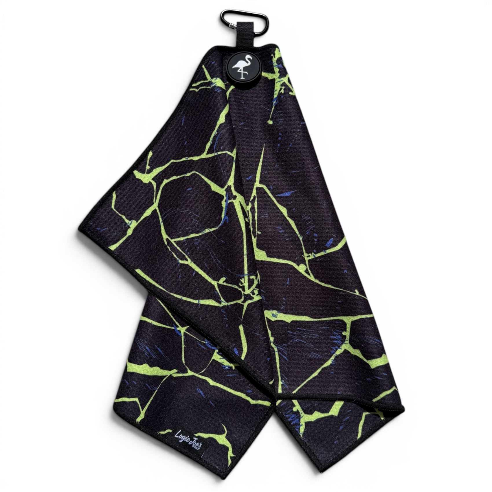 Lightning Strike Golf Towel | 24” x 16” Microfiber Towel | Magnetic Clip & Carabiner | Premium Golf Accessory