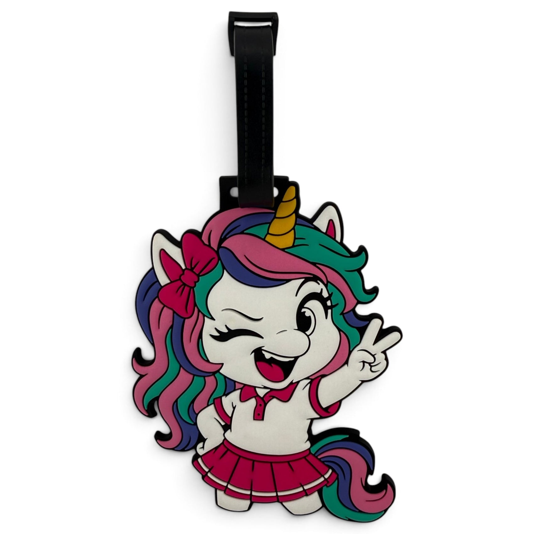 Sassy Unicorn Clip-On Tag | Multi-Use Bag Tag, Travel Tag, Golf Accessory