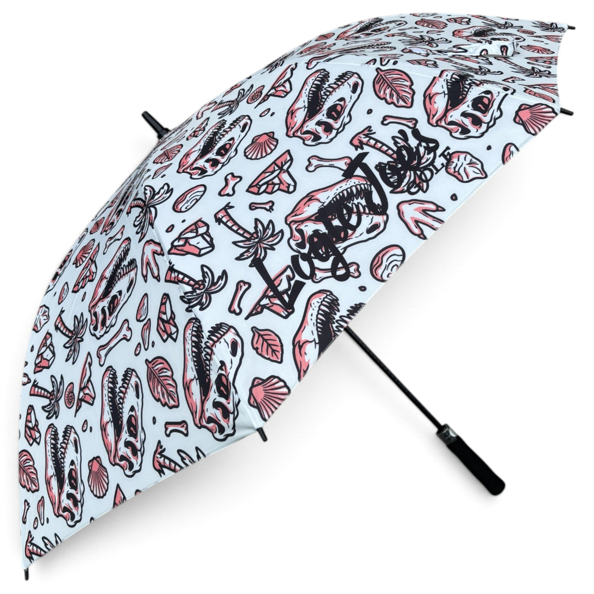Fossil Fairway | 60" Golf Umbrella | Oversized Golf Umbrella | Dinosaurs Fossils