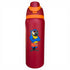 The Parrot Patrol 32oz insulated stainless steel hydration bottle features an orange flip straw lid and a fun cartoon parrot in sunglasses, headband, yellow shirt, and red shorts—perfect for on-the-go hydration.