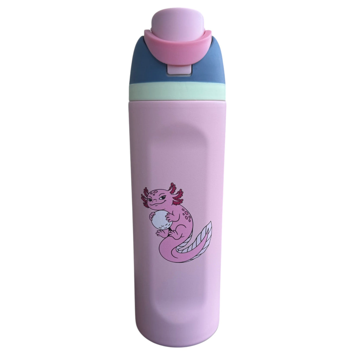 Axolotl Hydration Bottle | 24oz Insulated Stainless Steel | Flip Straw Lid w/ Handle