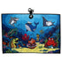 The Deep Blue Sea Golf Towel (24” x 16” microfiber) showcases playful sea animals among coral reefs and features a magnetic clip & carabiner—making it a fun, premium golf accessory.