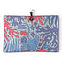 The Coral Reef Golf Towel is a 24 x 16 in premium double-sided microfiber towel featuring a vibrant underwater scene. It includes a heavy-duty magnetic attachment and carabiner clip for easy use on the course.