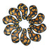 Ten Dino Nugget Iron Covers made of premium PU leather, featuring magnetic closures and fitting irons 4–9, P, G, S, and L, are arranged in a circle for a playful yet stylish look on a white background.