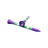 The Purple Mint Stripe Premium Wooden Golf Tees (2 3/4”, pack of 45) feature durable painted wood, unique purple, white, and green stripes, and a palm tree logo—perfect for golfers seeking stylish and sturdy tees.