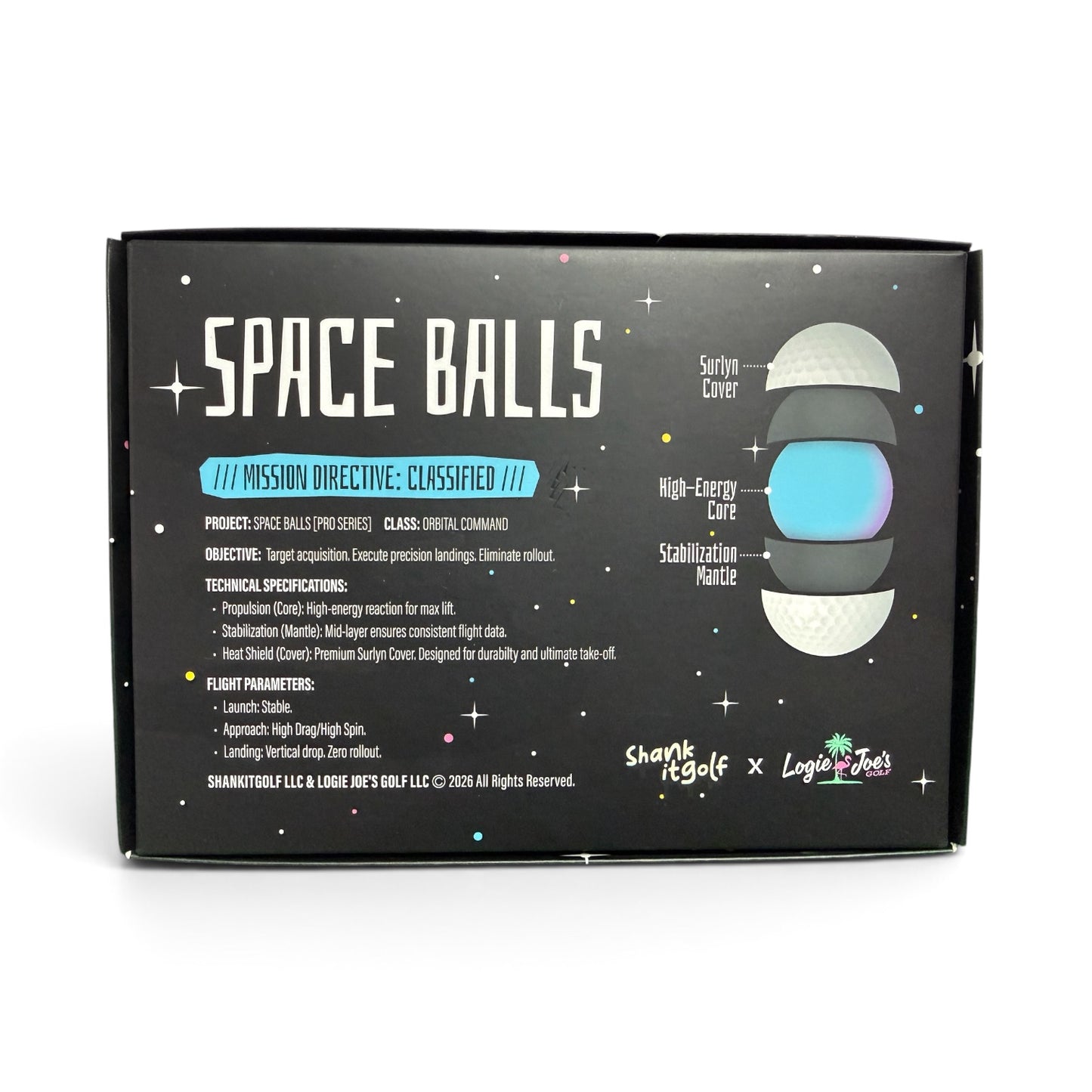 Space Balls Pro Series Golf Balls | 3-Piece Surlyn Golf Balls | 12-Pack