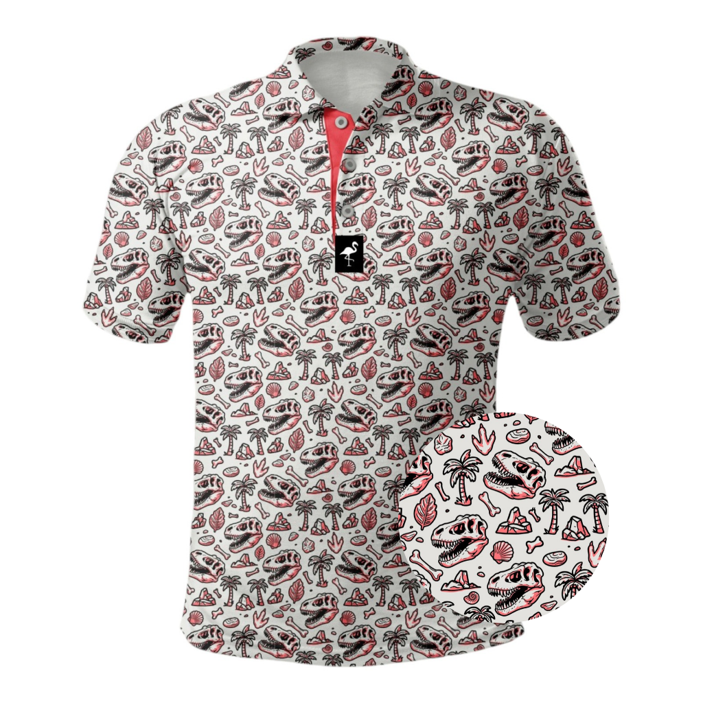 Men's Fossil Fairway Golf Polo | Performance Stretch Golf Shirt | Moisture-Wicking Athletic Polo