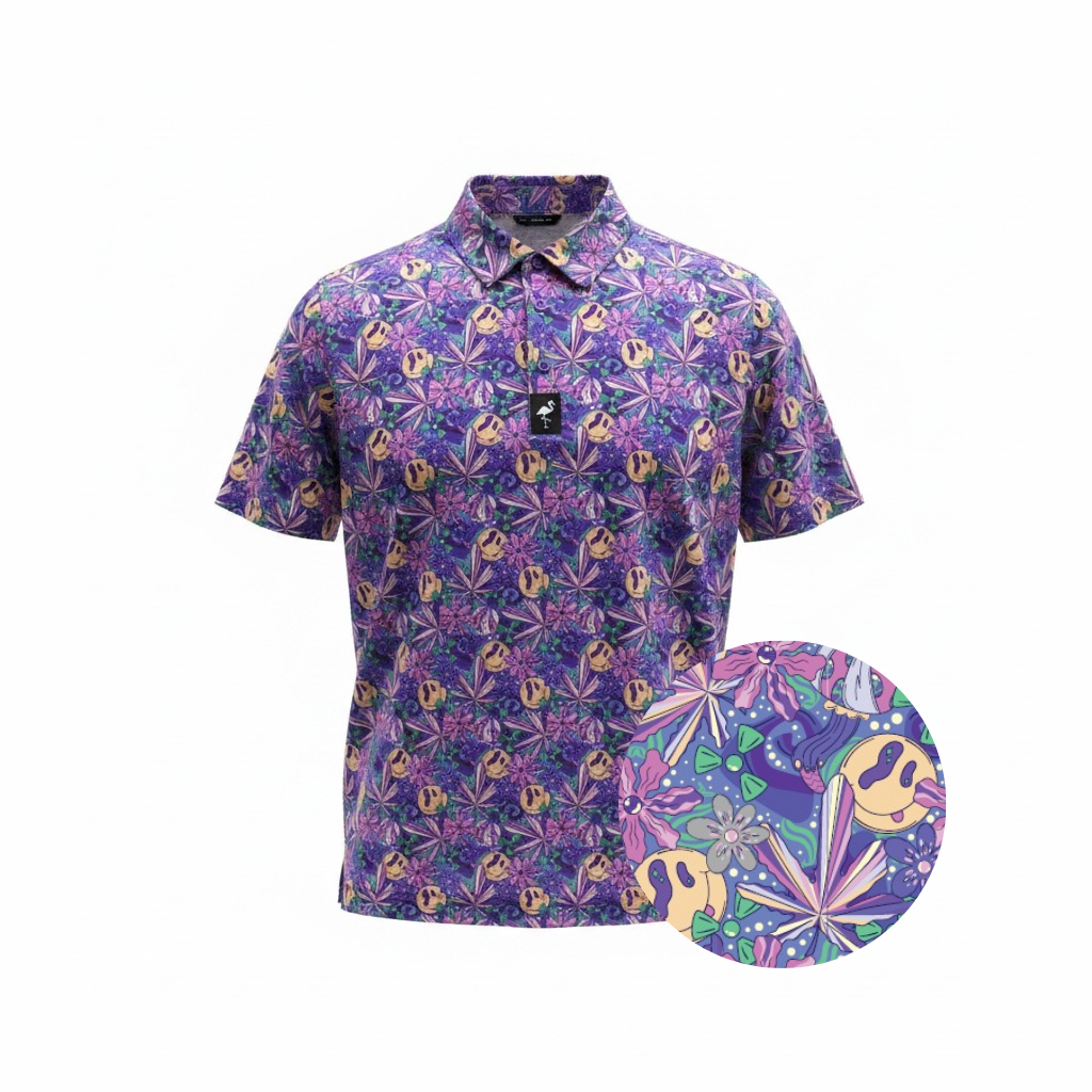 Men's Purple Haze Golf Polo | Moisture-Wicking Performance Stretch Men's Purple Haze Golf Polo | Moisture-Wicking Performance Stretch