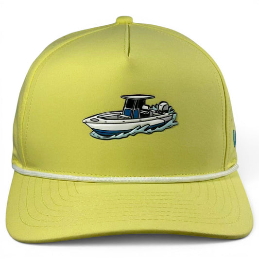 Motor Boatin' Golf Hat | Snapback Cap | Built-in Magnetic Ball Marker Holder + Marker Included | Adjustable Center Console Boat