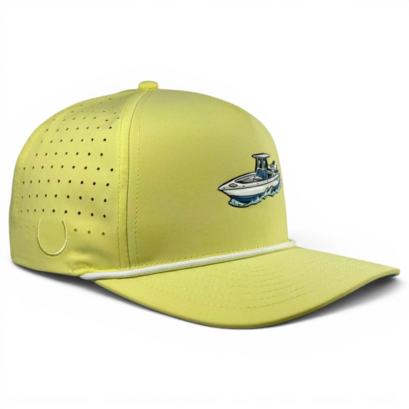 Motor Boatin' Golf Hat | Snapback Cap | Built-in Magnetic Ball Marker Holder + Marker Included | Adjustable Center Console Boat
