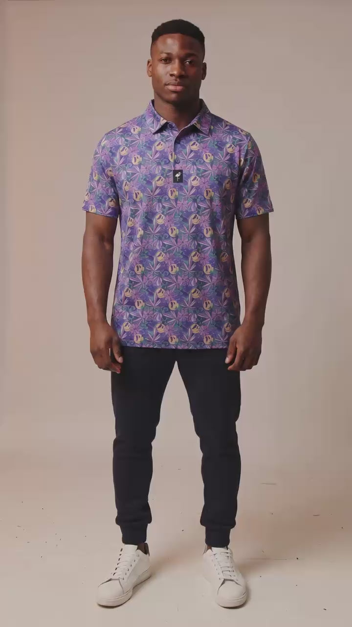 Men's Purple Haze Golf Polo | Moisture-Wicking Performance Stretch