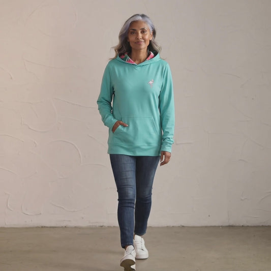 Pink Tropical Performance Hoodie | Lightweight Unisex Moisture-Wicking Athletic Hoodie